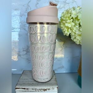 NWOT Kate Spade New York heart knot pink tumbler